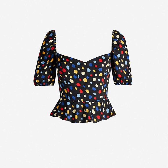 Reformation Tops - Reformation Polka Dot puff sleeve top